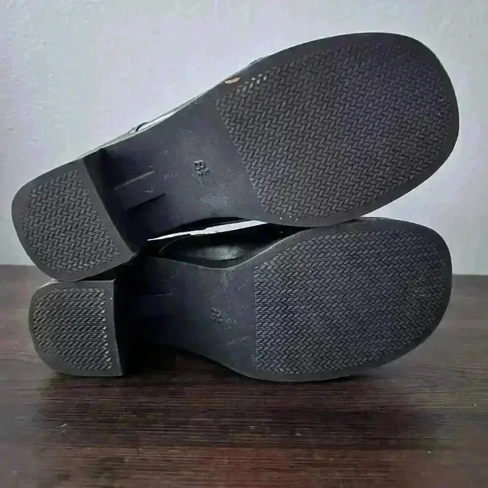 90s Y2K MUDD Black Chunky Grunge Goth Skater Platform Heels Size 8.5M Dennis - Picture 7 of 8